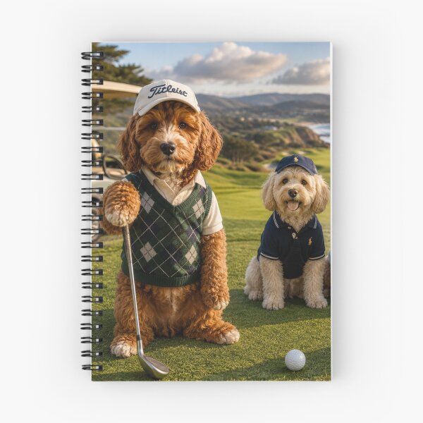 Item preview, Cockapoo Golf Team on Coastal Fairway designed and sold by Paul Thompson Photography.