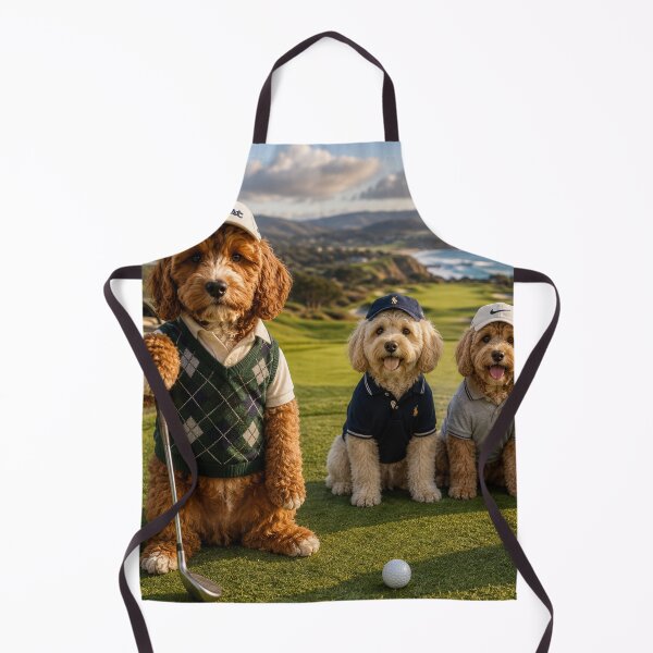 Item preview, Cockapoo Golf Team on Coastal Fairway designed and sold by Paul Thompson Photography.