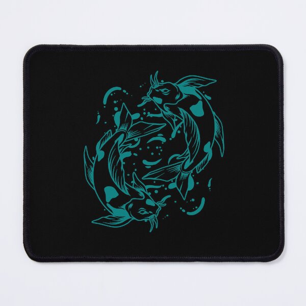 Item preview, Teal Japanese Koi Yin Yang Design designed and sold by pattern-archive.
