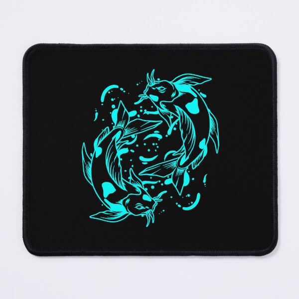 Item preview, Cyan Japanese Koi Yin Yang Design designed and sold by pattern-archive.