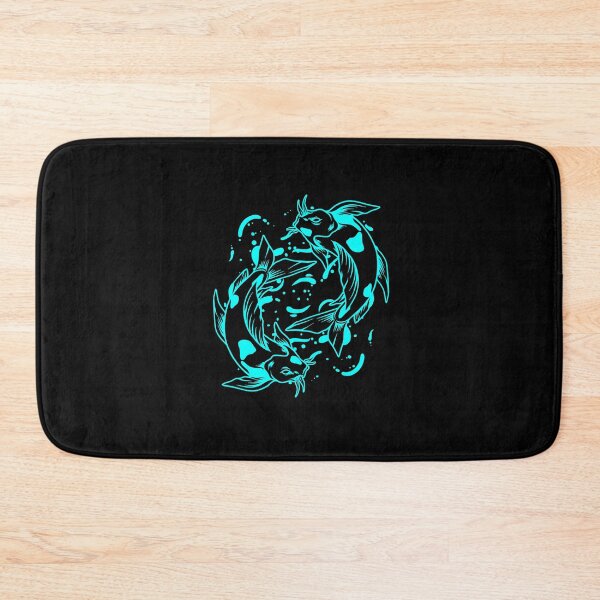 Item preview, Cyan Japanese Koi Yin Yang Design designed and sold by pattern-archive.