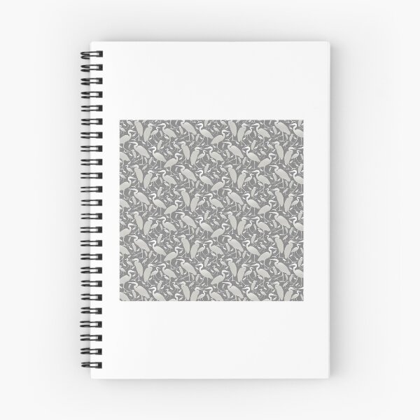 Item preview, Blue Heron Silver On Medium Grey Half-Drop Repeat 5748 designed and sold by kyla-leach.