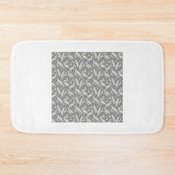Item preview, Blue Heron Silver On Medium Grey Half-Drop Repeat 5748 designed and sold by kyla-leach.