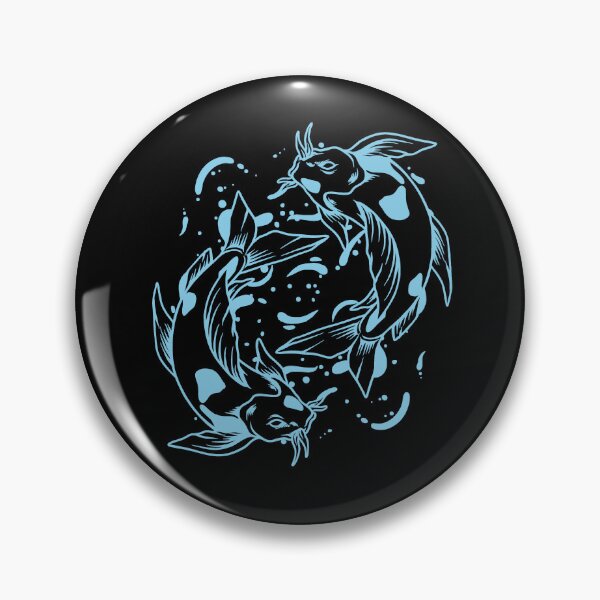 Item preview, Sky Blue Japanese Koi Yin Yang Design designed and sold by pattern-archive.