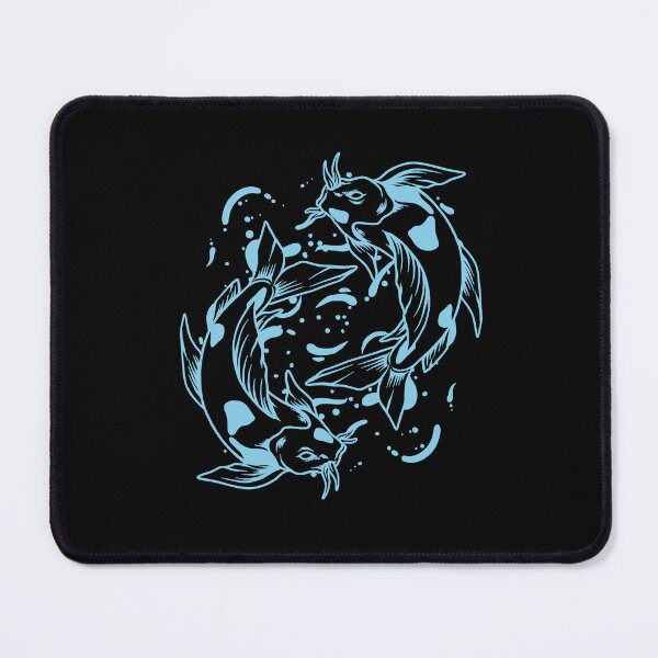 Item preview, Sky Blue Japanese Koi Yin Yang Design designed and sold by pattern-archive.