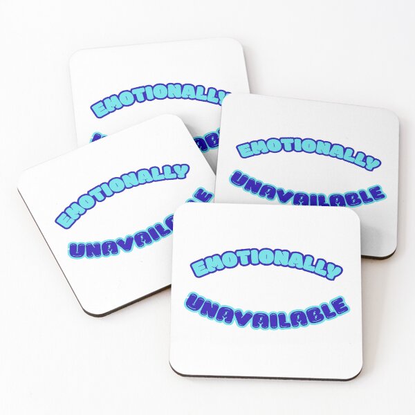 Item preview, Emotionally Unavailable Funny Blue Typography designed and sold by natys-shop.