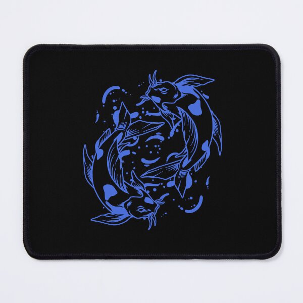 Item preview, Royal Blue Japanese Koi Yin Yang Design designed and sold by pattern-archive.