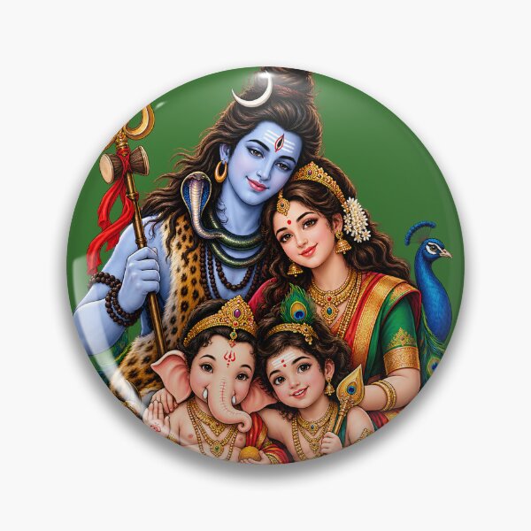Item preview, Shiva Parvati Ganesha Murugan Divine Hindu Family designed and sold by lexxclothing.