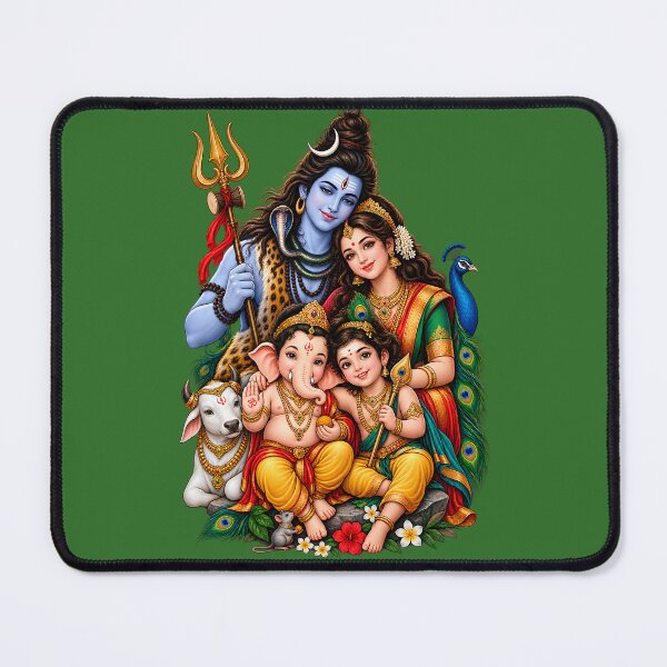 Item preview, Shiva Parvati Ganesha Murugan Divine Hindu Family designed and sold by lexxclothing.