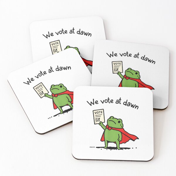 Item preview, We Vote At Dawn Frog Meme Election Humor Voting Civic Quote Gift designed and sold by LASTIQUE-dd.