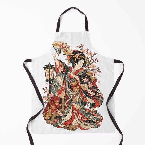 Item preview, Japanese dancer with fan and cherry blossoms designed and sold by Kallandra.