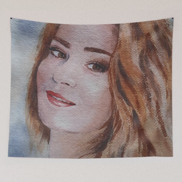 Item preview, Icliel - Romantic Watercolor Portrait designed and sold by SlavaArt.