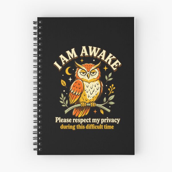 Item preview, I Am Awake Please Respect My Privacy Funny Owl Introvert Humor Gift designed and sold by LASTIQUE-dd.
