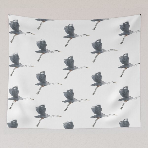 Item preview, Great Blue Heron Flying Bird Art designed and sold by kyla-leach.