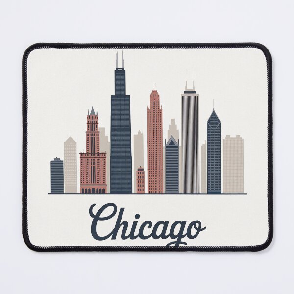 Item preview, Chicago Skyline Silhouette Design - Retro Gift for Travel Lover designed and sold by MoonSkyArt.