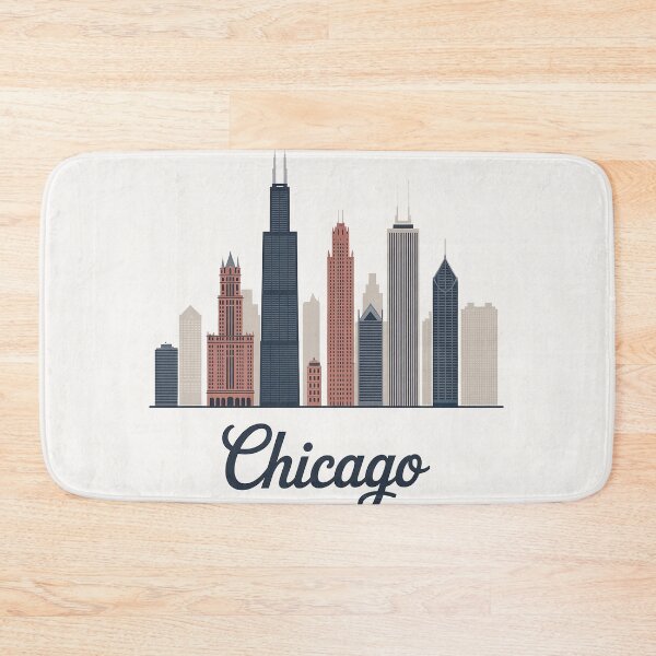 Item preview, Chicago Skyline Silhouette Design - Retro Gift for Travel Lover designed and sold by MoonSkyArt.