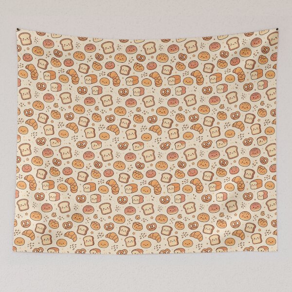 Item preview, Cute Bakery Bread Seamless Pastel Pattern designed and sold by StickVerse by Owais.