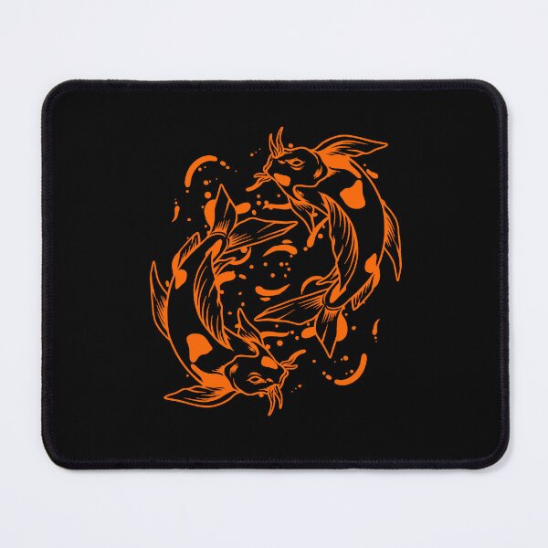 Item preview, Orange Japanese Koi Yin Yang Design designed and sold by pattern-archive.