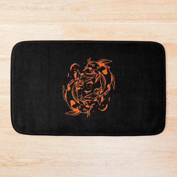 Item preview, Orange Japanese Koi Yin Yang Design designed and sold by pattern-archive.