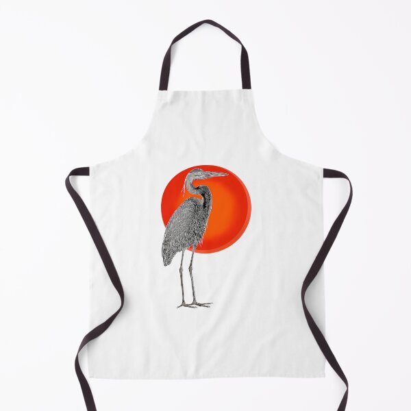 Item preview, Great Blue Heron Standing In Front Of A Red Sun designed and sold by kyla-leach.