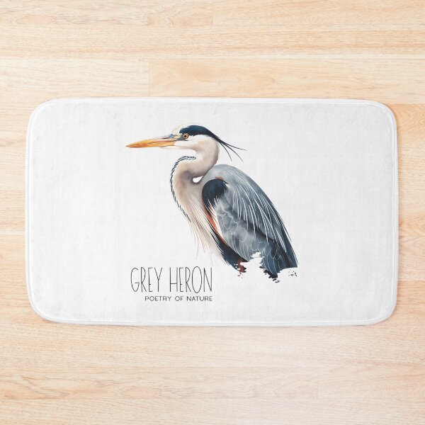 Item preview, Great Grey Heron  Elegant Bird Wildlife Illustration designed and sold by kyla-leach.
