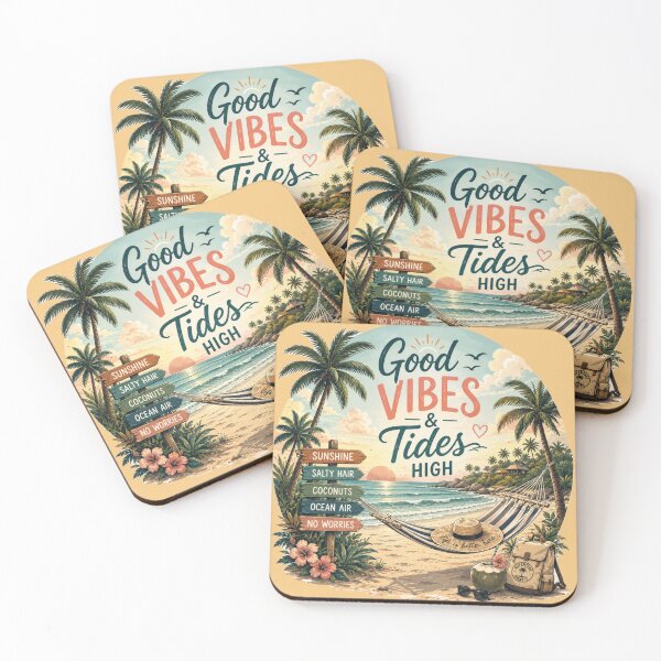 Item preview, Good Vibes & Tides High – Tropical Beach Vacation Summer Design designed and sold by Elly-91.