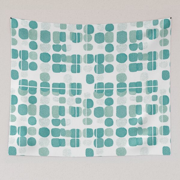 Item preview, Teal Mint Abstract Mid Century Modern Pattern designed and sold by CurrentPhase.