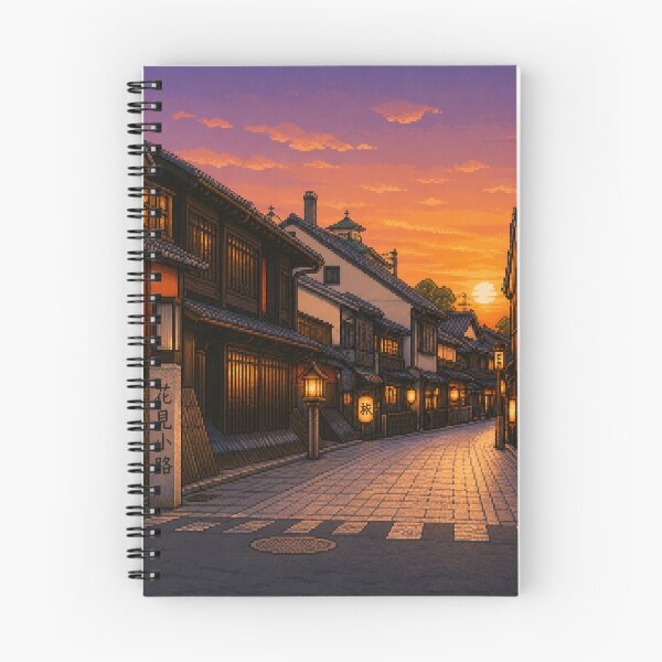 Item preview, Hanamikoji Kyoto Sunset Pixel Art designed and sold by sabusabu78.