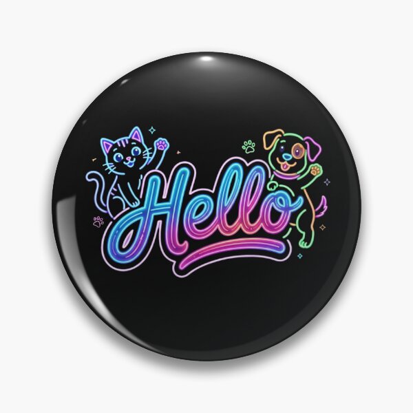 Item preview, Neon sign of cats and dogs waving: adorable light-up pet art designed and sold by FootprintofLove.