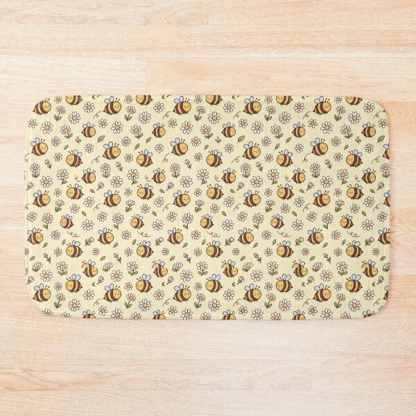 Item preview, Cute Bees And Daisies Seamless Pastel Pattern designed and sold by StickVerse by Owais.