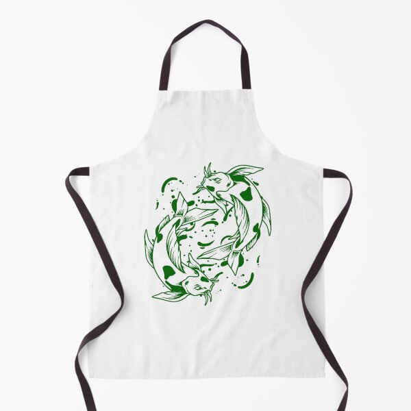 Item preview, Dark Green Japanese Koi Yin Yang Design designed and sold by pattern-archive.