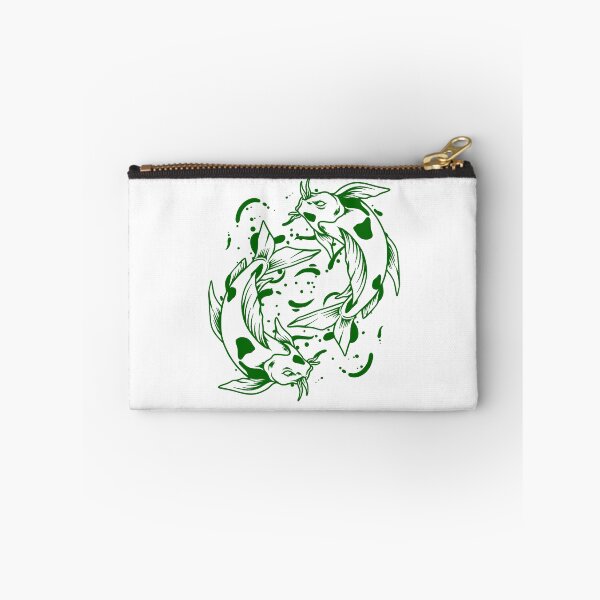 Item preview, Dark Green Japanese Koi Yin Yang Design designed and sold by pattern-archive.