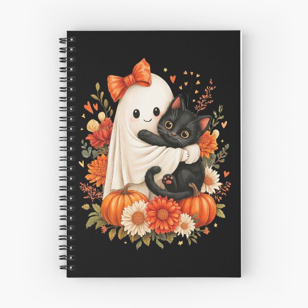 Item preview, Halloween Ghost Holding Black Cat Funny designed and sold by studio-ssaam.