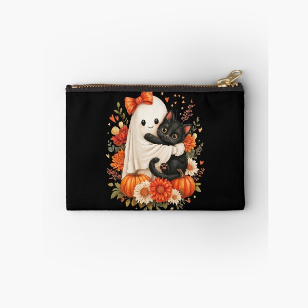 Item preview, Halloween Ghost Holding Black Cat Funny designed and sold by studio-ssaam.