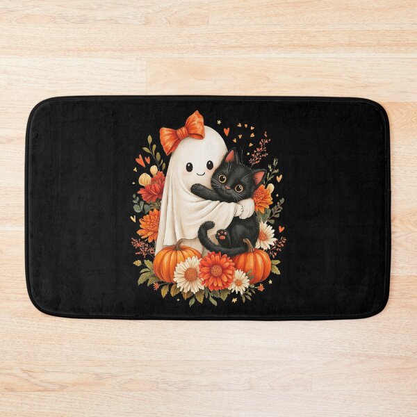 Item preview, Halloween Ghost Holding Black Cat Funny designed and sold by studio-ssaam.