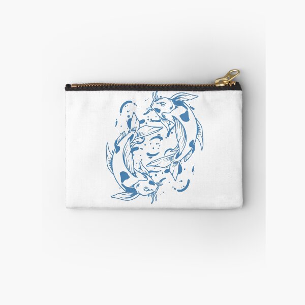 Item preview, Steel Blue Japanese Koi Yin Yang Design designed and sold by pattern-archive.