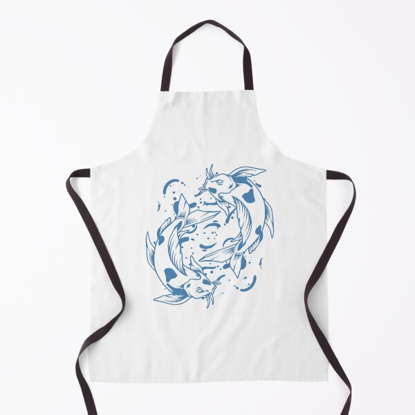 Item preview, Steel Blue Japanese Koi Yin Yang Design designed and sold by pattern-archive.