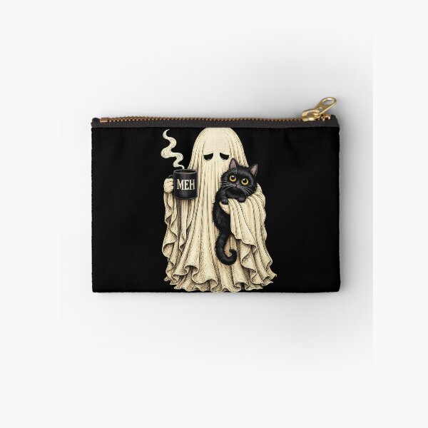 Item preview, Vitntage Halloween Ghost Holding Black Cat  designed and sold by studio-ssaam.