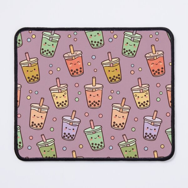 Item preview, Cute Boba Tea Cups Seamless Pastel Pattern designed and sold by StickVerse by Owais.
