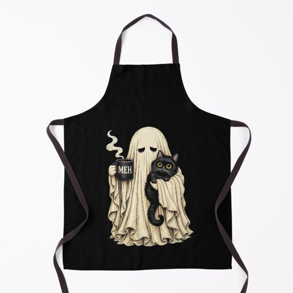 Item preview, Vitntage Halloween Ghost Holding Black Cat  designed and sold by studio-ssaam.