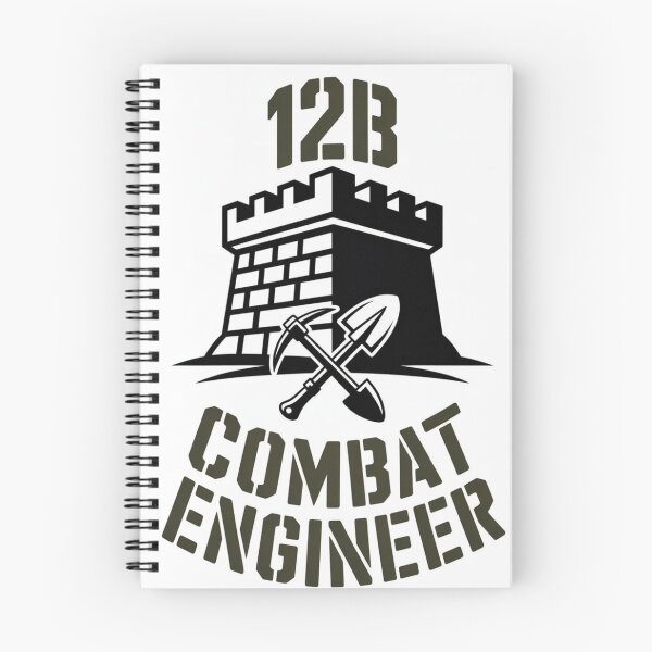 Item preview, 12B Combat Engineer — Castle Tower Emblem with Shovel and Pickaxe U.S. Army MOS Graphic designed and sold by GFamilyC.
