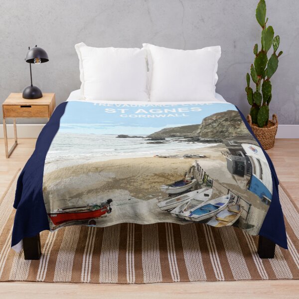 Item preview, St Agnes Cornwall.Cornish gift Kernow Travel location poster The Lizard designed and sold by BarbaraGlebska.