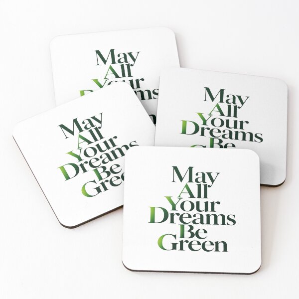 Item preview, May All Your Dreams Be Green - Soft Green Gradient Quote Lettering designed and sold by ModdiesColors.