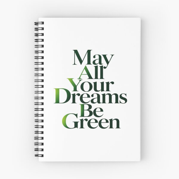 Item preview, May All Your Dreams Be Green - Soft Green Gradient Quote Lettering designed and sold by ModdiesColors.