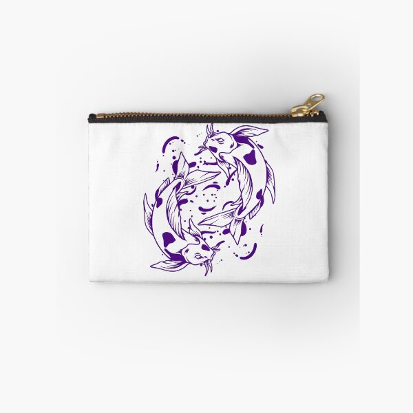 Item preview, Dark Purple Japanese Koi Yin Yang Design designed and sold by pattern-archive.