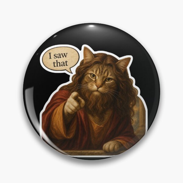 Item preview, Meow-sus I Saw That Funny Judgmental Cat Retro designed and sold by Retro Whiskers.