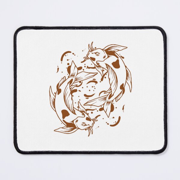 Item preview, Brown Japanese Koi Yin Yang Design designed and sold by pattern-archive.