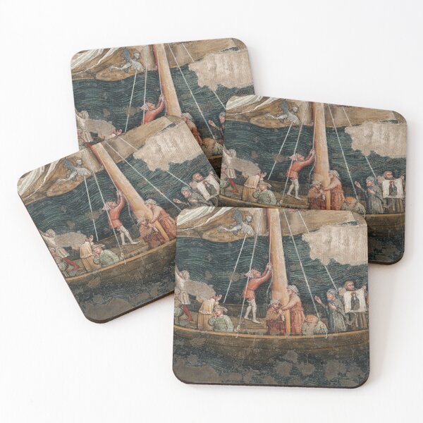Item preview, Ship of pilgrims in stormy seas designed and sold by TerryKerrImages.