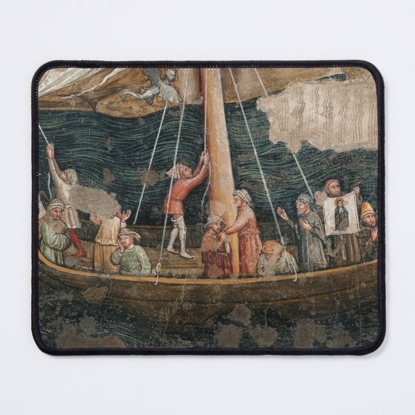 Item preview, Ship of pilgrims in stormy seas designed and sold by TerryKerrImages.