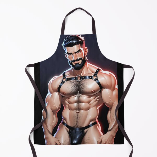 Item preview, Muscular Bearded Man in Leather Harness – Bold Masculine Art designed and sold by ZhivanCrimson.